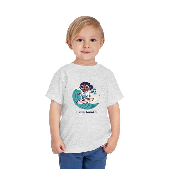 Surfing Scientist Girl - Toddler Short Sleeve - Brightsee