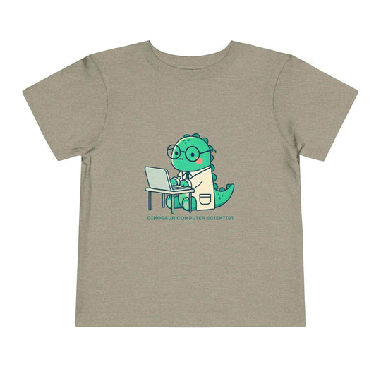 Dino Computer Scientist - Toddler Short Sleeve - Brightsee