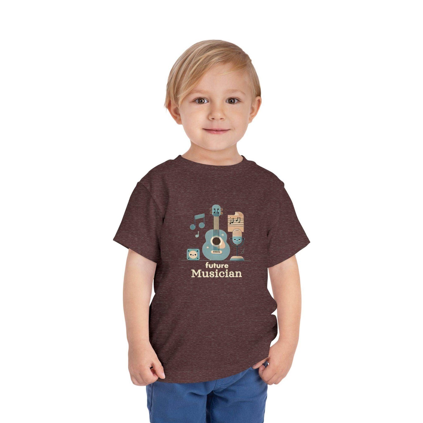 Future Musician Guitar Note - Toddler Short Sleeve - Brightsee