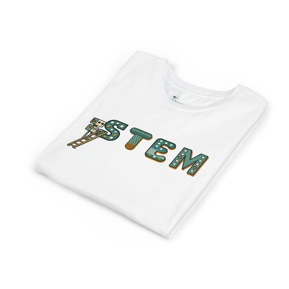STEM Construction bot on Ladder - Youth Short Sleeve - Brightsee