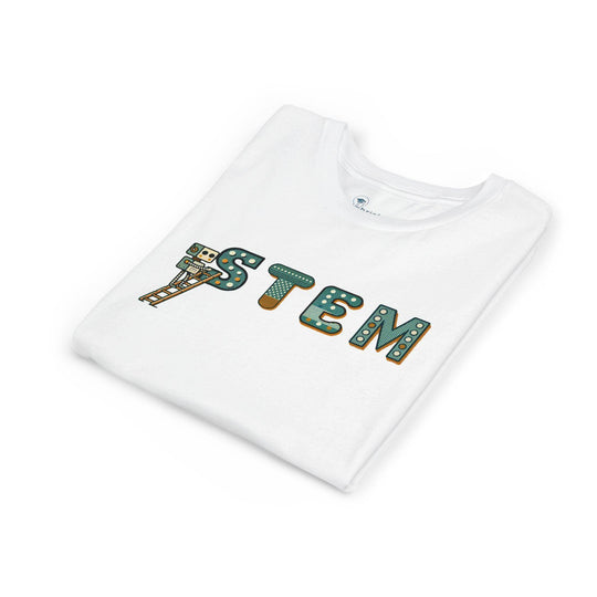 STEM Construction bot on Ladder - Youth Short Sleeve - Brightsee