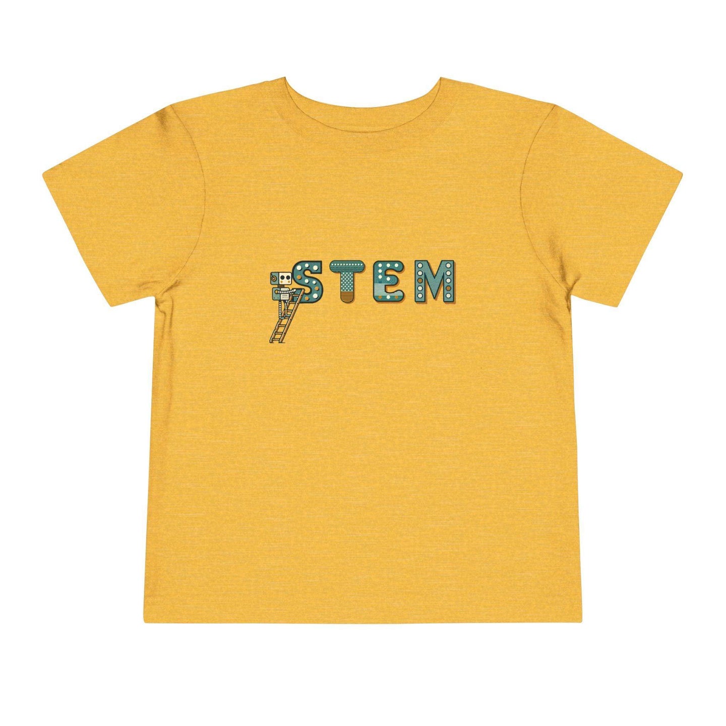STEM Construction Bot on Ladder - Toddler Short Sleeve - Brightsee