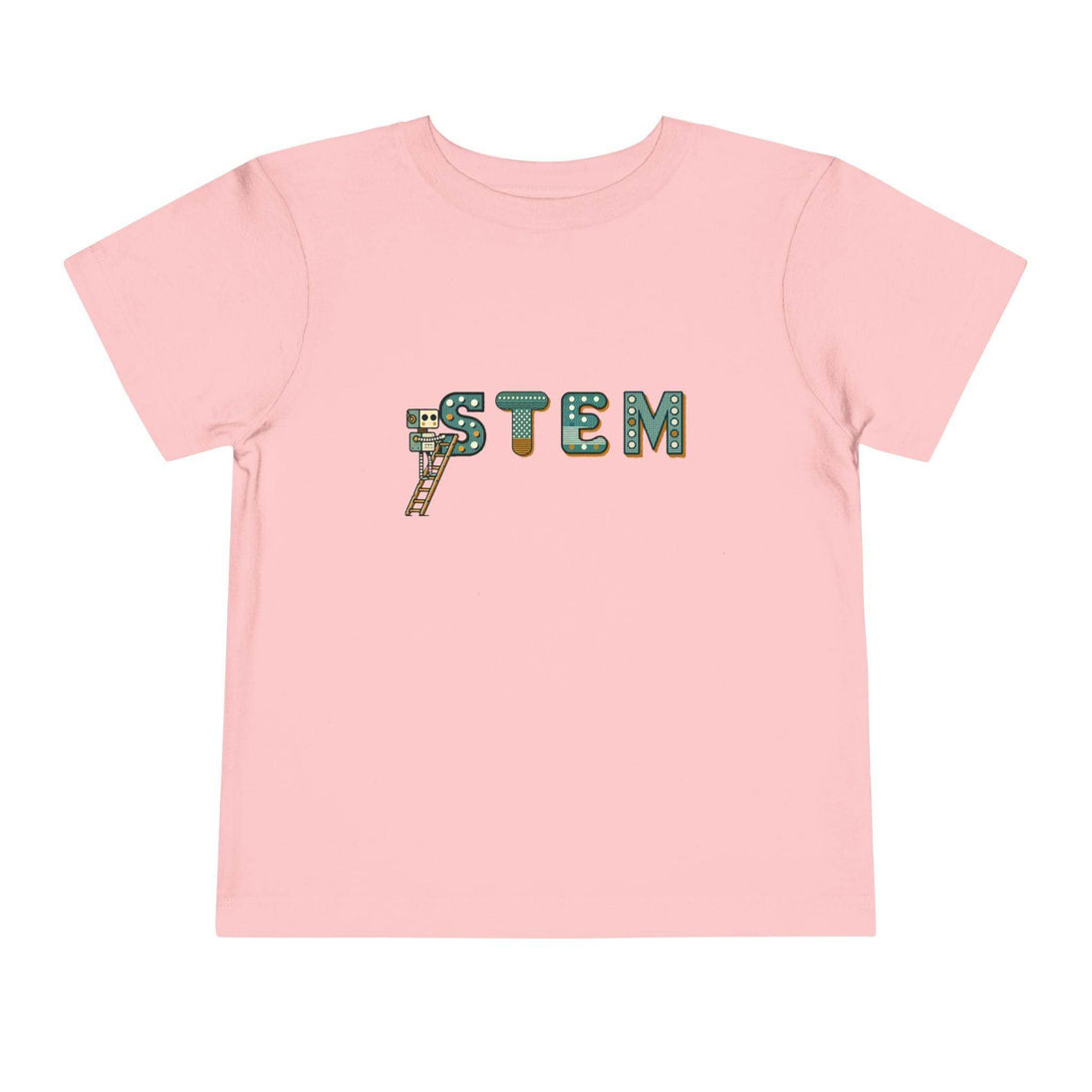 STEM Construction Bot on Ladder - Toddler Short Sleeve - Brightsee