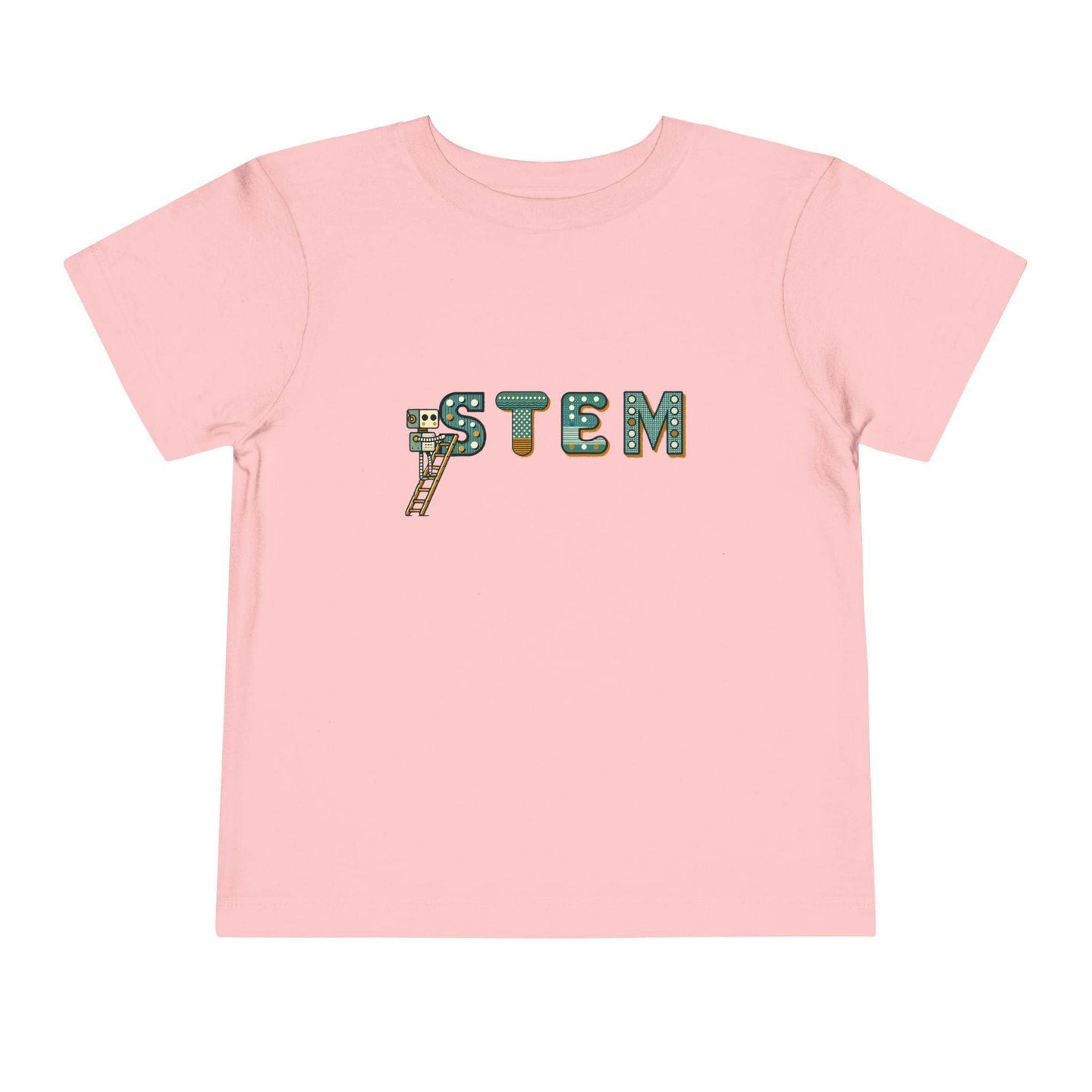 STEM Construction Bot on Ladder - Toddler Short Sleeve - Brightsee