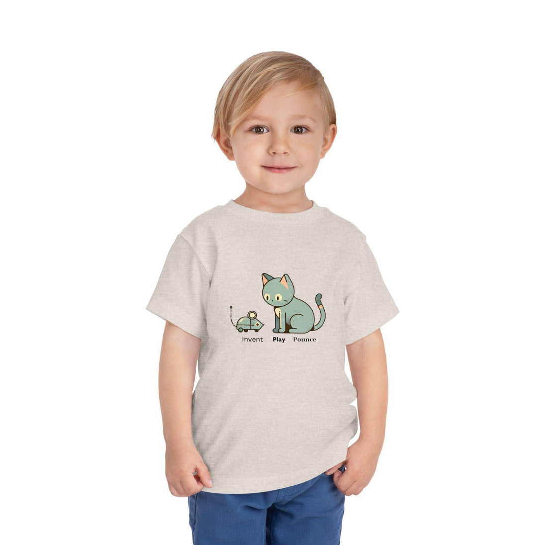 Robot Mouse and Cat - Toddler Short Sleeve - Brightsee