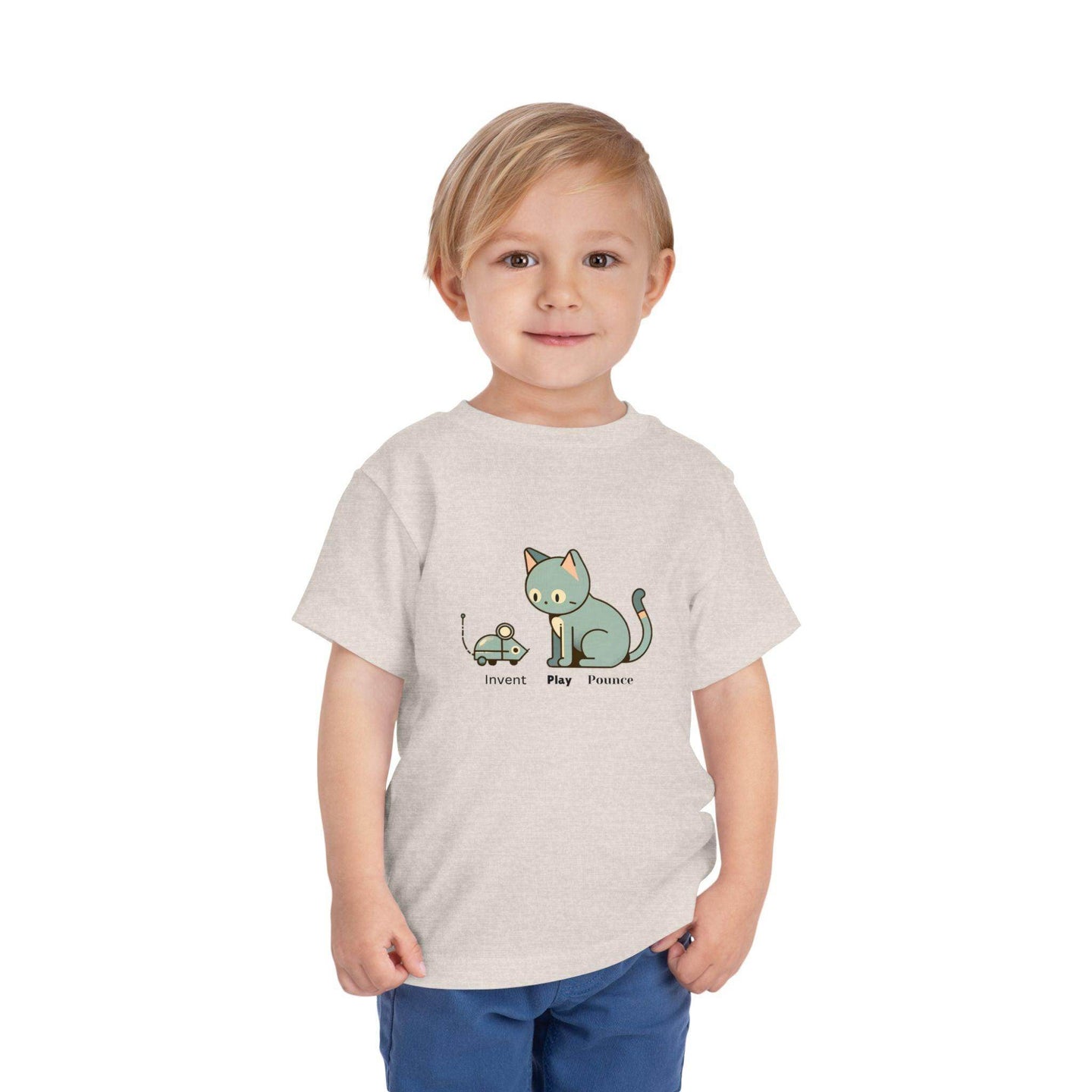 Robot Mouse and Cat - Toddler Short Sleeve - Brightsee