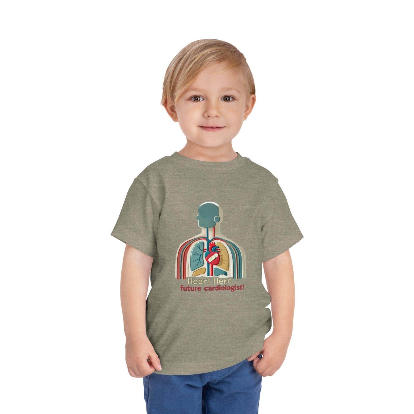 Future Cardiologist - Heart Bandage - Toddler Short Sleeve - Brightsee