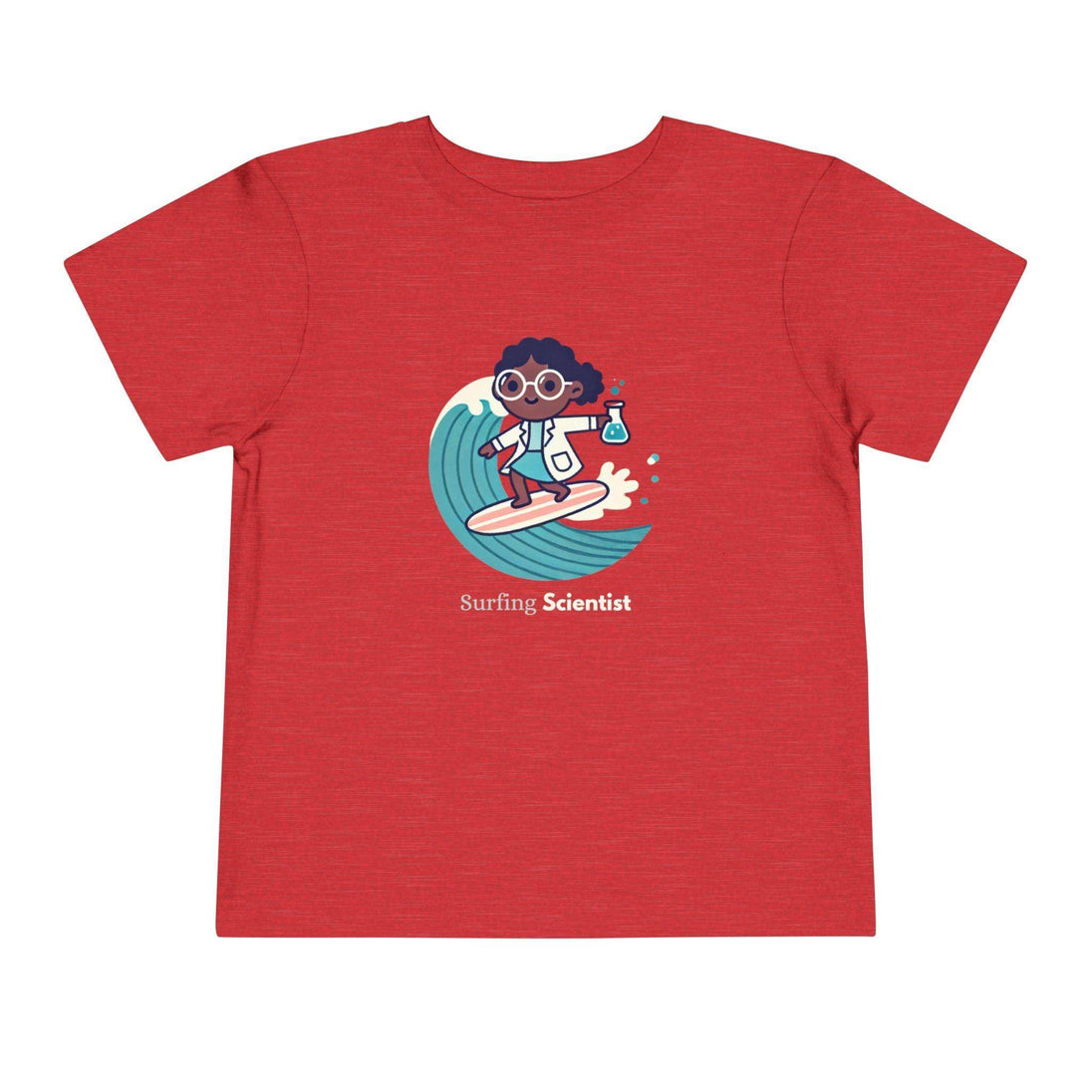 Surfing Scientist Girl - Toddler Short Sleeve - Brightsee