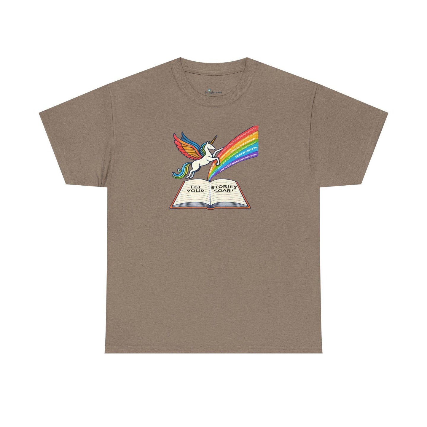 Alicorn Reading - Adult Unisex Heavy Cotton - Brightsee