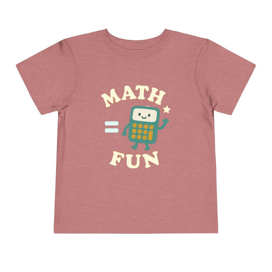 Math is Fun Cute Calculator - Toddler Short Sleeve - Brightsee