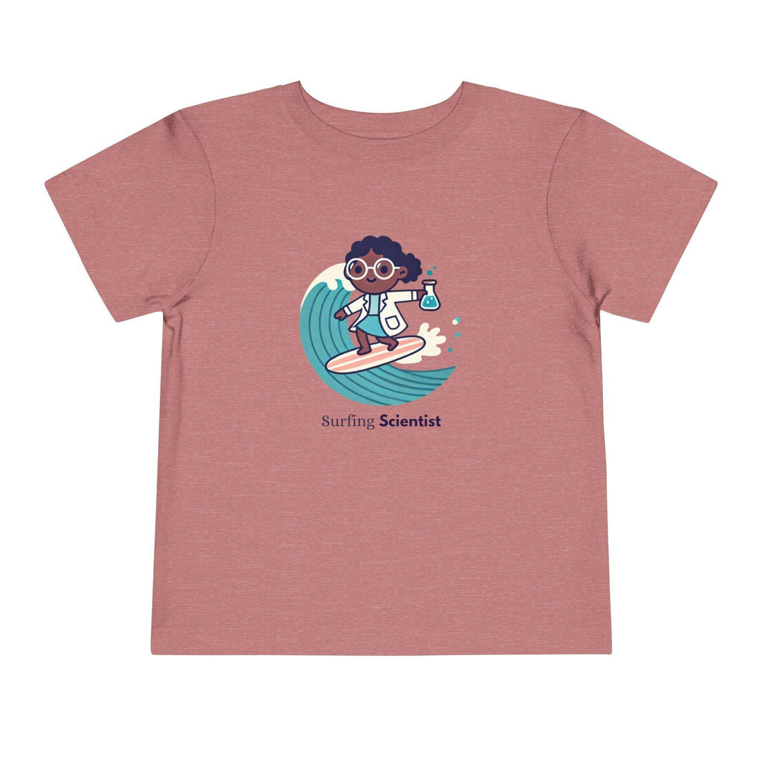 Surfing Scientist Girl - Toddler Short Sleeve - Brightsee
