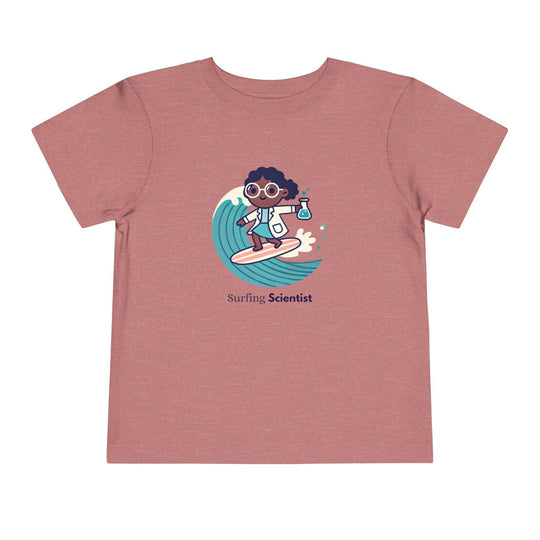 Surfing Scientist Girl - Toddler Short Sleeve - Brightsee