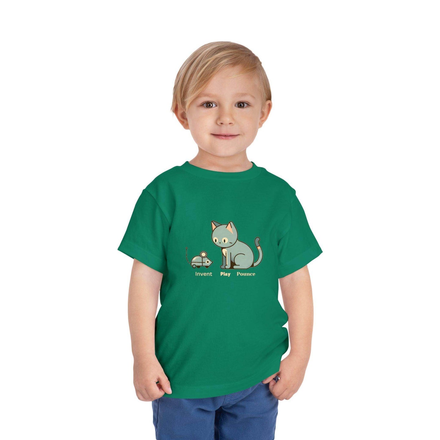 Robot Mouse and Cat - Toddler Short Sleeve - Brightsee