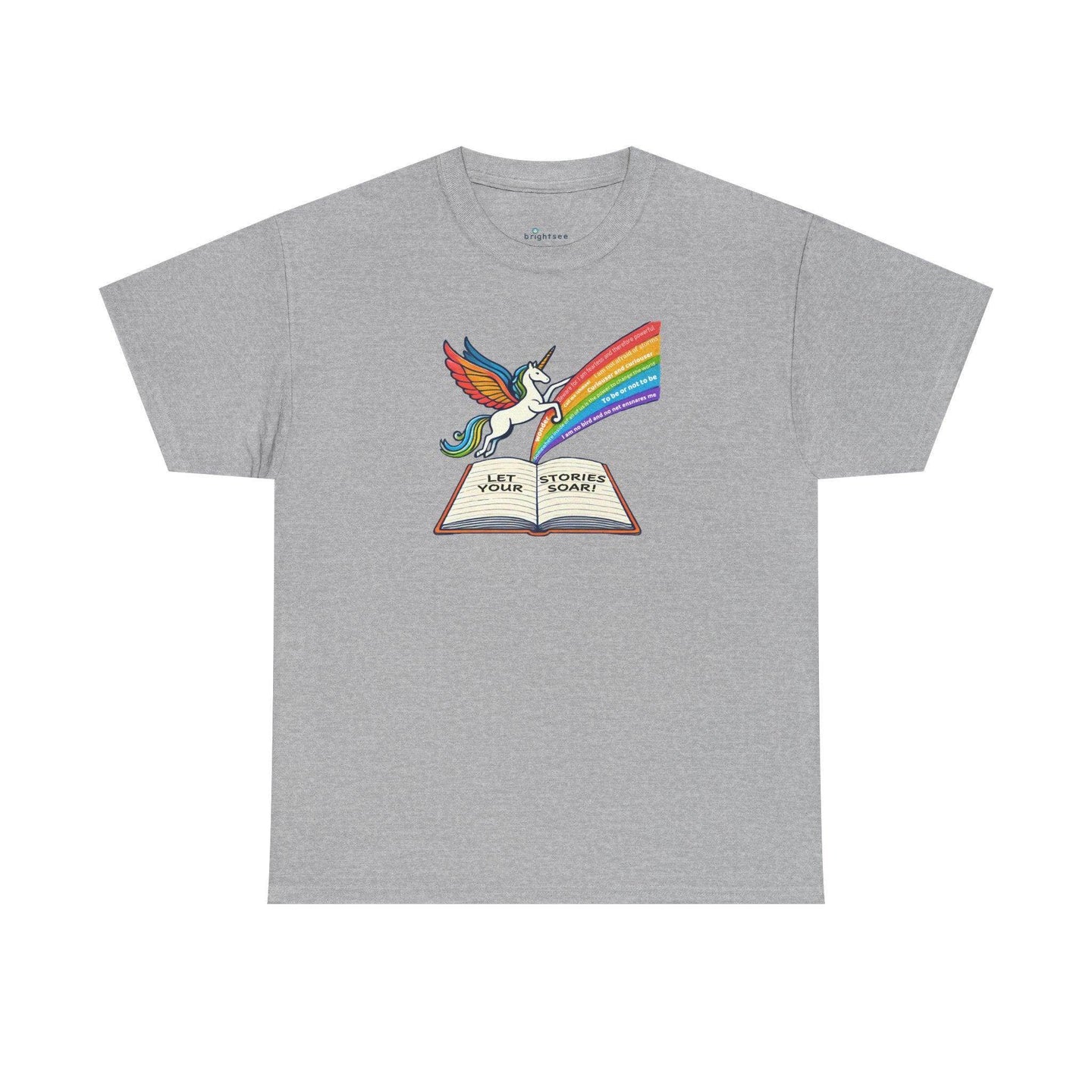Alicorn Reading - Adult Unisex Heavy Cotton - Brightsee