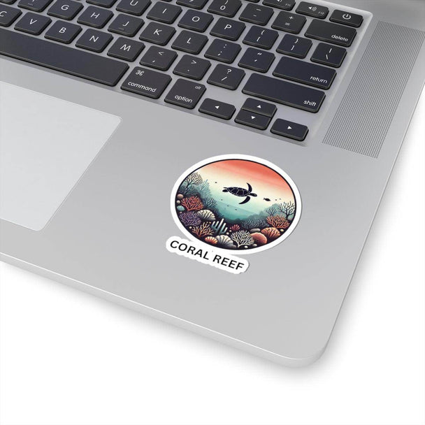 Biome Coral Reef Turtle - Kiss Cut Stickers - Brightsee