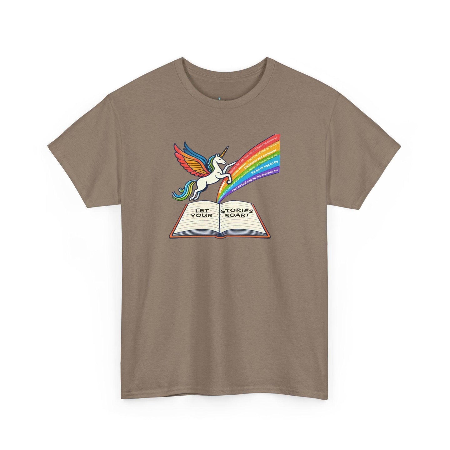 Alicorn Reading - Adult Unisex Heavy Cotton - Brightsee