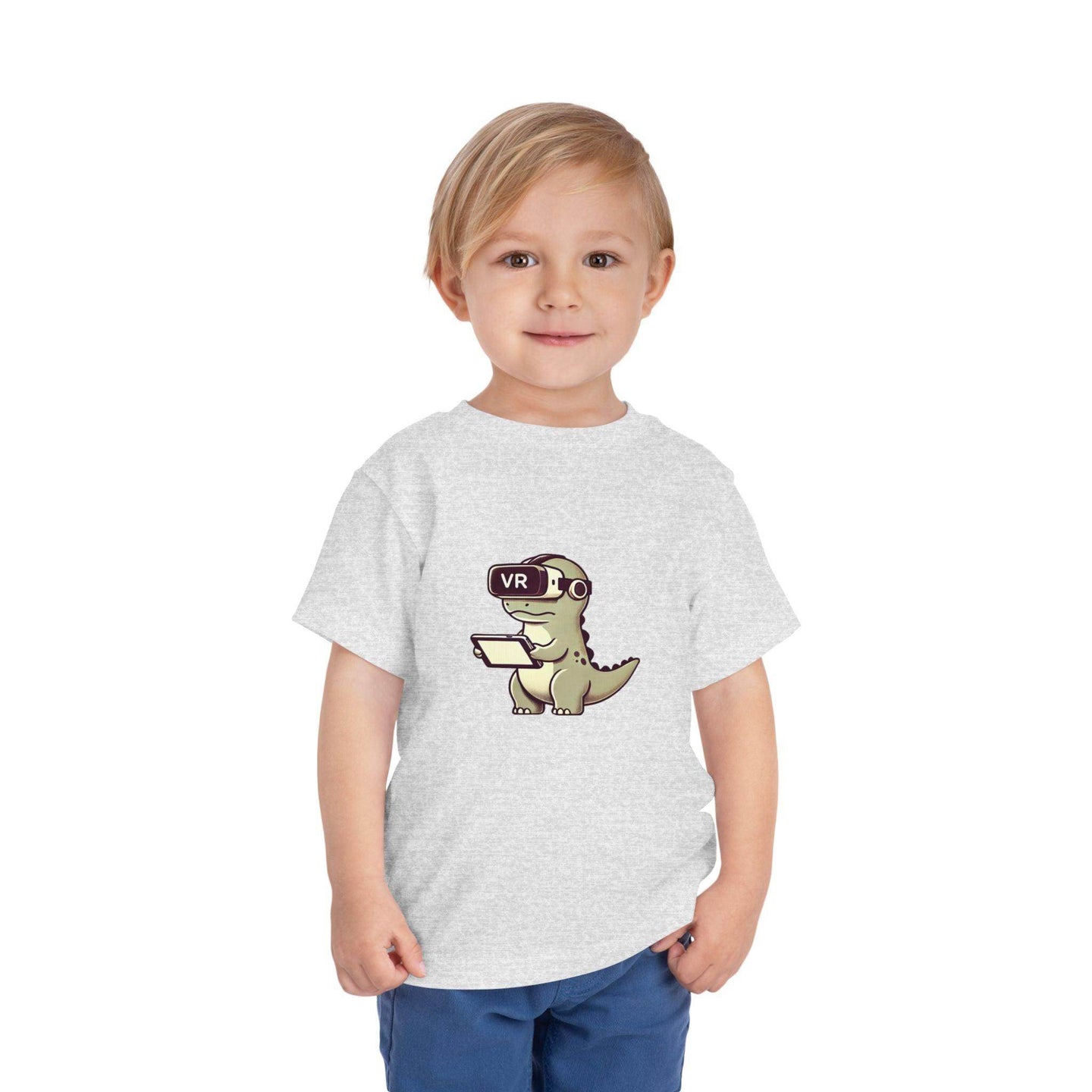 VR Dinosaur - Toddler Short Sleeve Tee - Brightsee