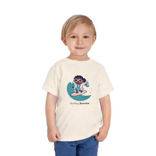 Surfing Scientist Girl - Toddler Short Sleeve - Brightsee