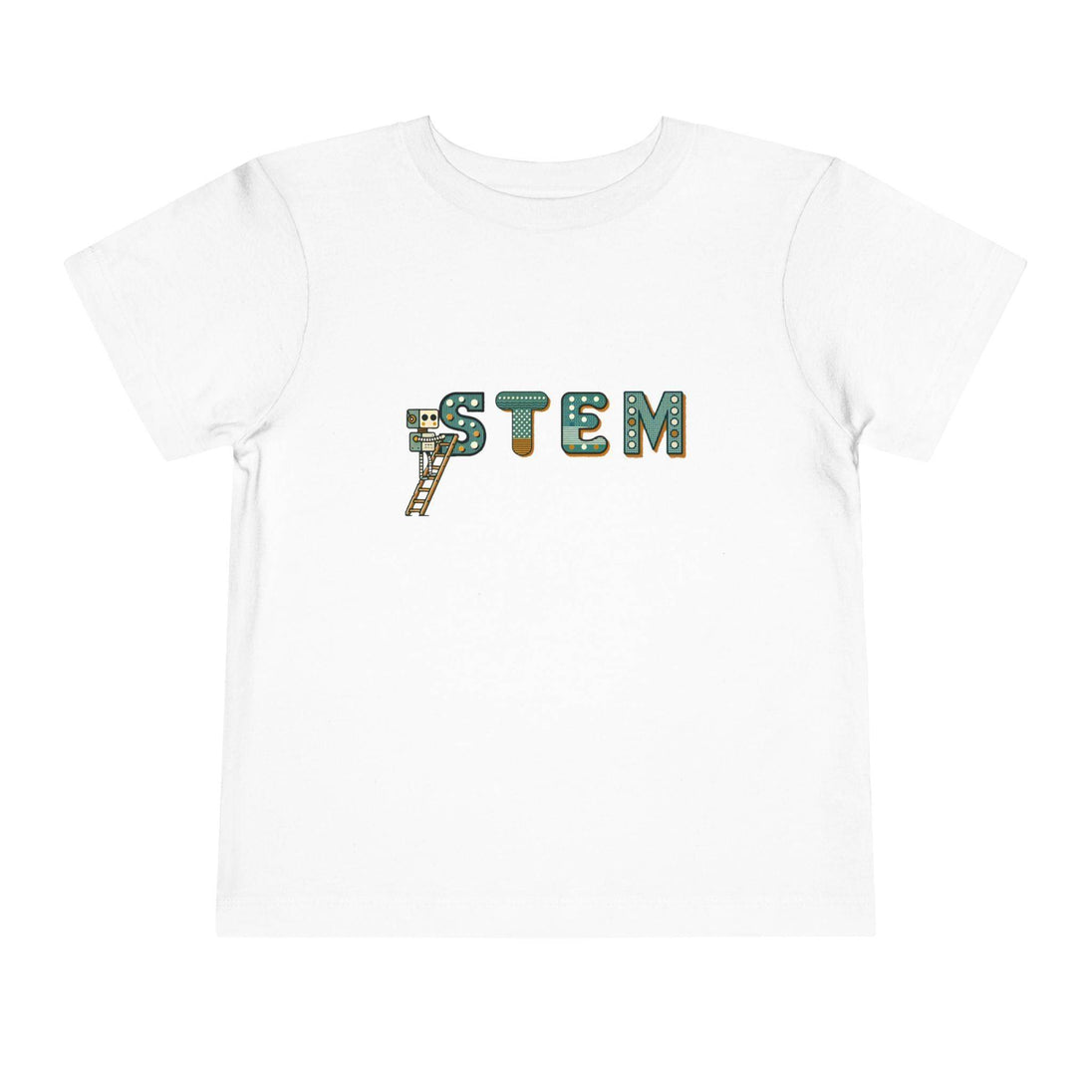 STEM Construction Bot on Ladder - Toddler Short Sleeve - Brightsee