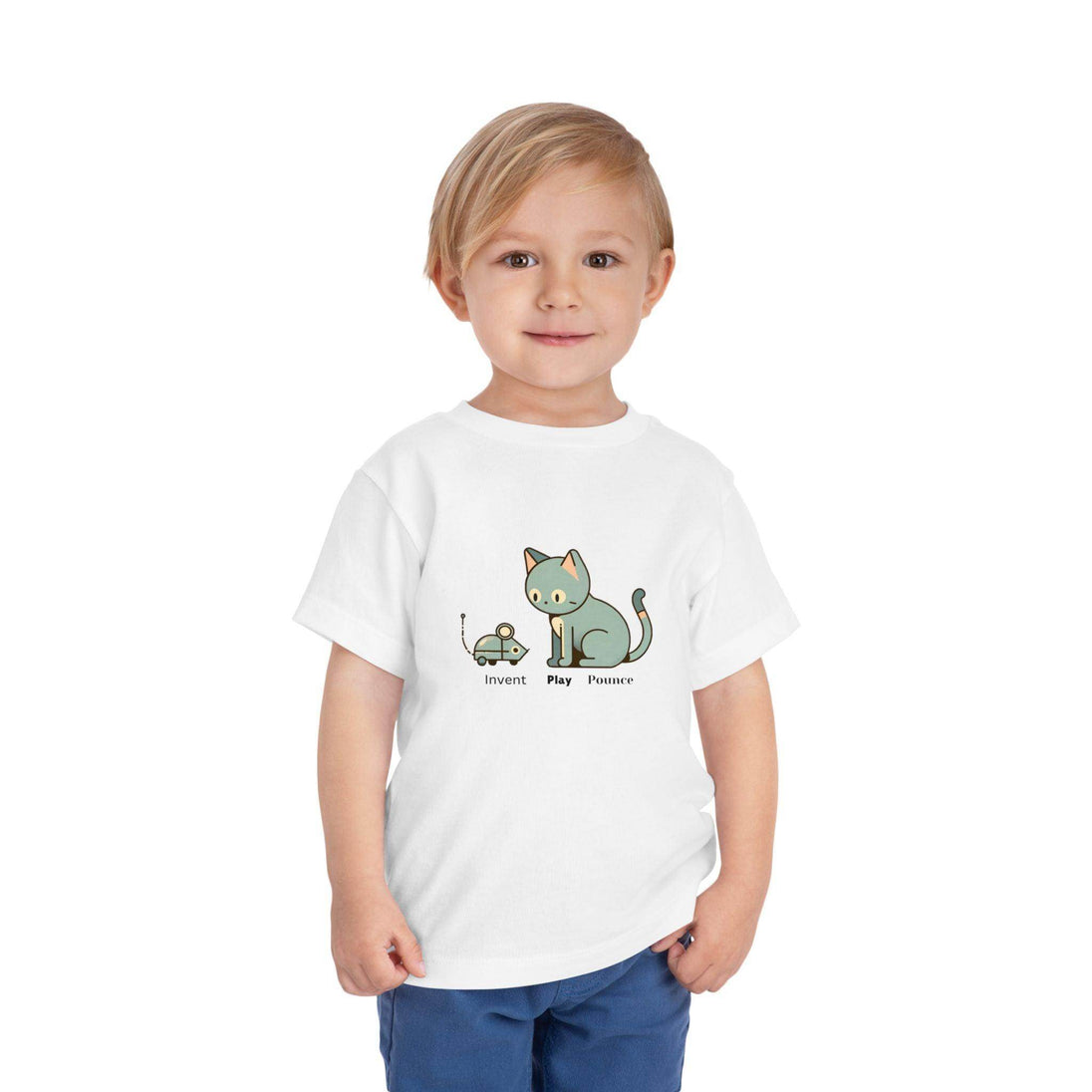 Robot Mouse and Cat - Toddler Short Sleeve - Brightsee