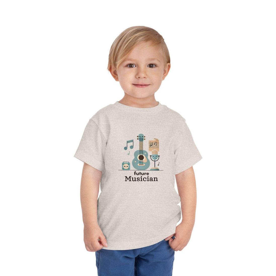 Future Musician Guitar Note - Toddler Short Sleeve - Brightsee