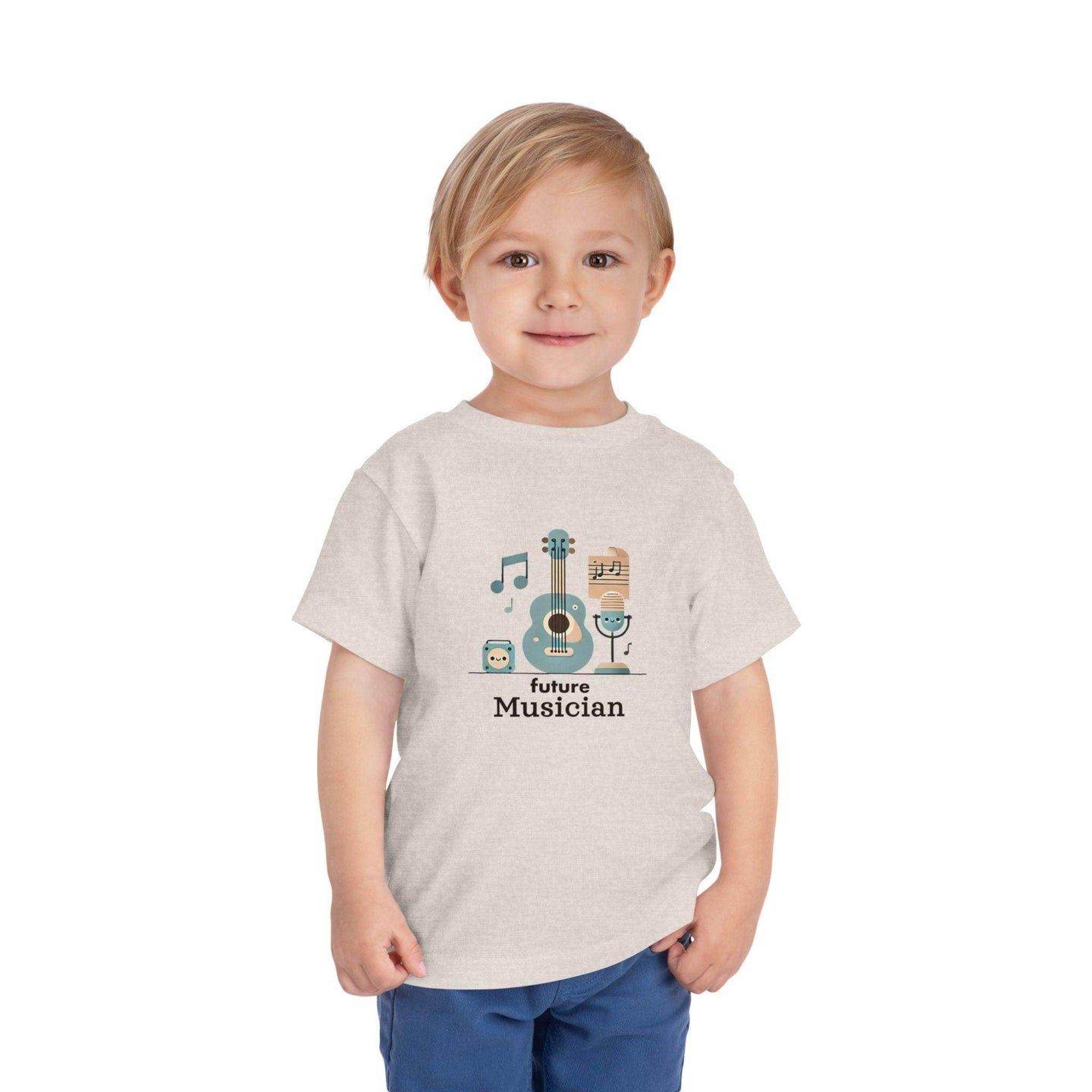 Future Musician Guitar Note - Toddler Short Sleeve - Brightsee