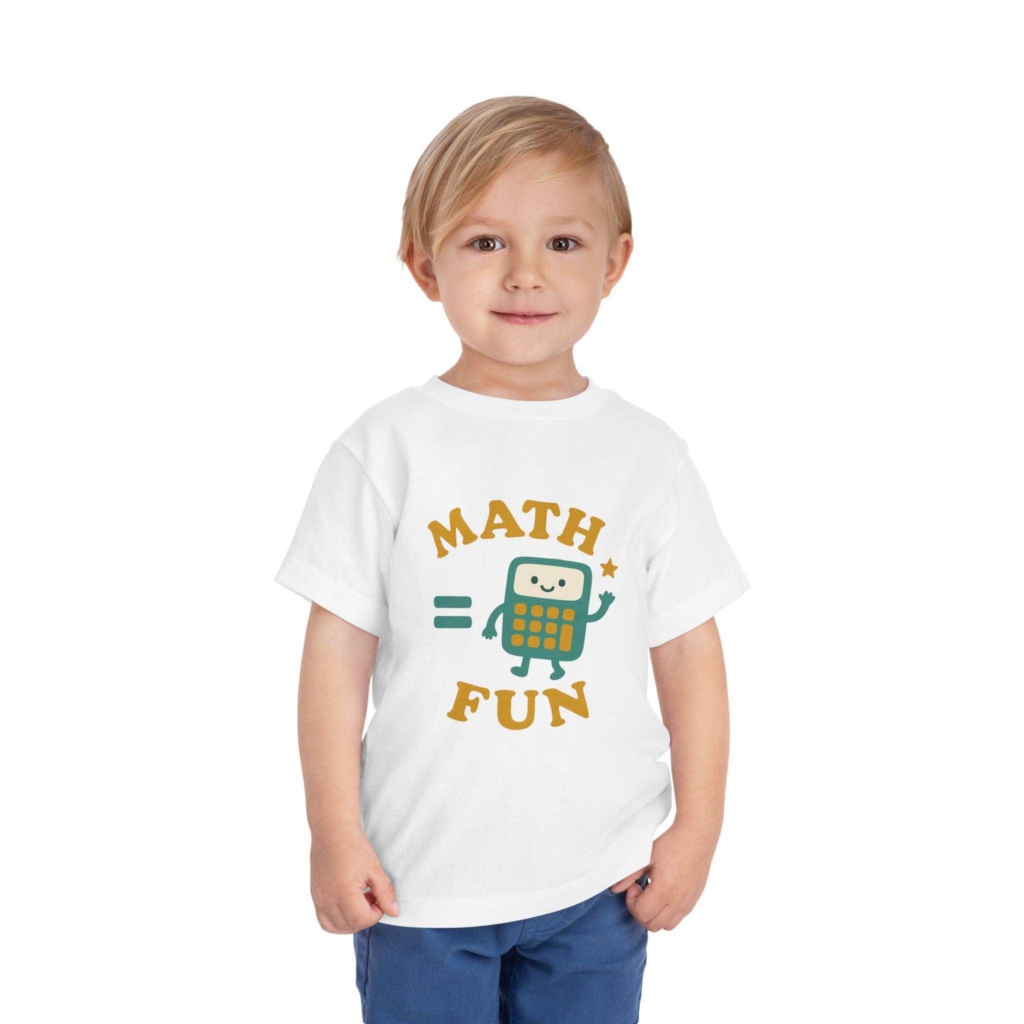 Math is Fun Cute Calculator - Toddler Short Sleeve - Brightsee