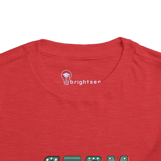 STEM Construction Bot on Ladder - Toddler Short Sleeve - Brightsee