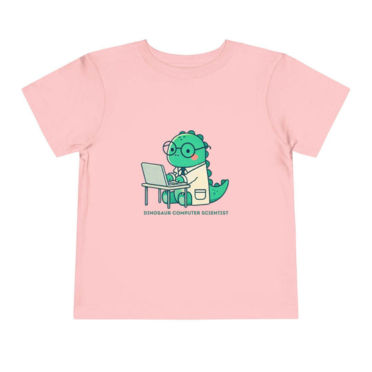 Dino Computer Scientist - Toddler Short Sleeve - Brightsee
