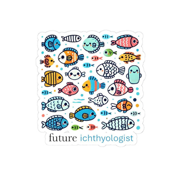 Future Ichthyologist Kiss-Cut Stickers - Fun Fish Design for Aquatic Lovers - Brightsee