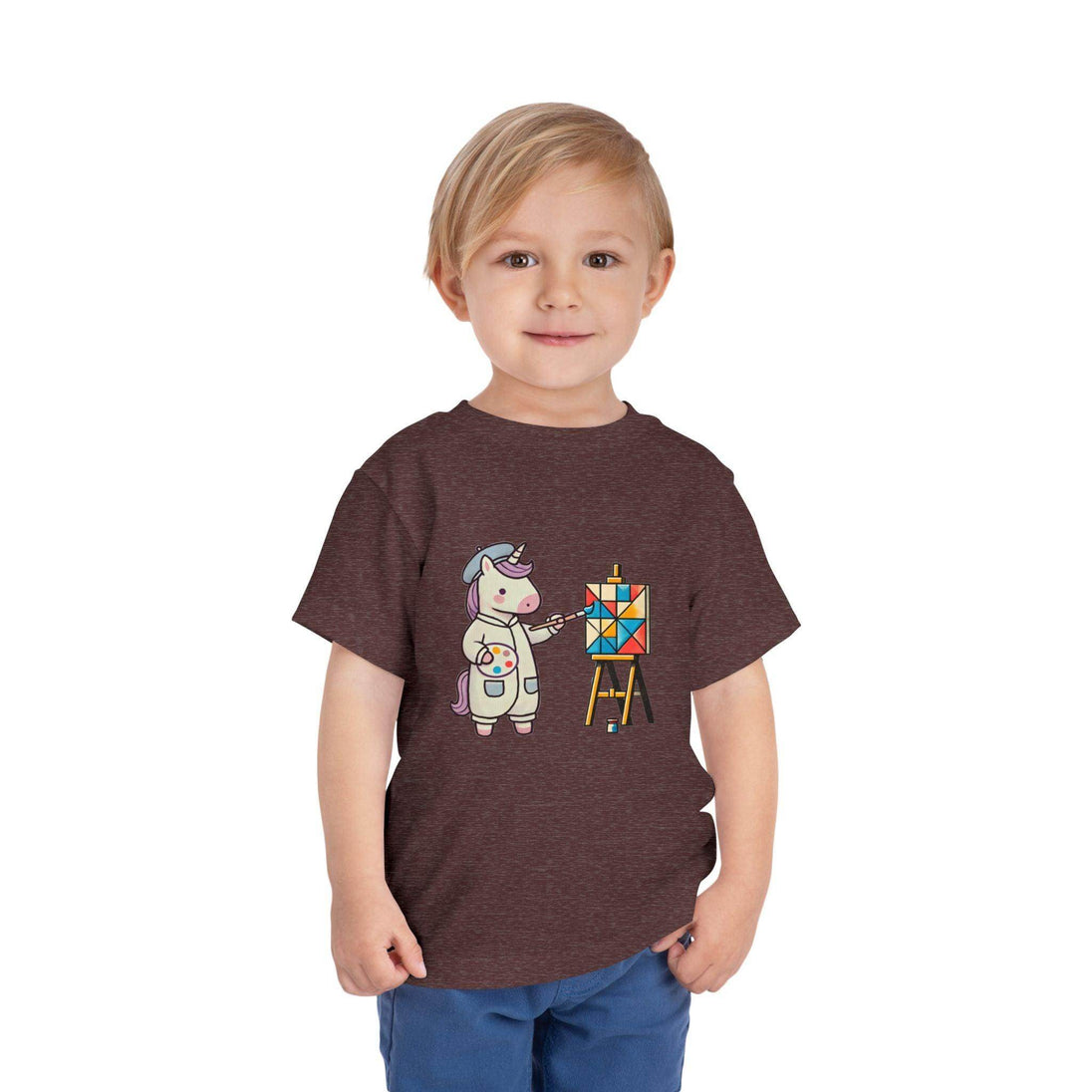 Painting Unicorn - Toddler Short Sleeve - Brightsee