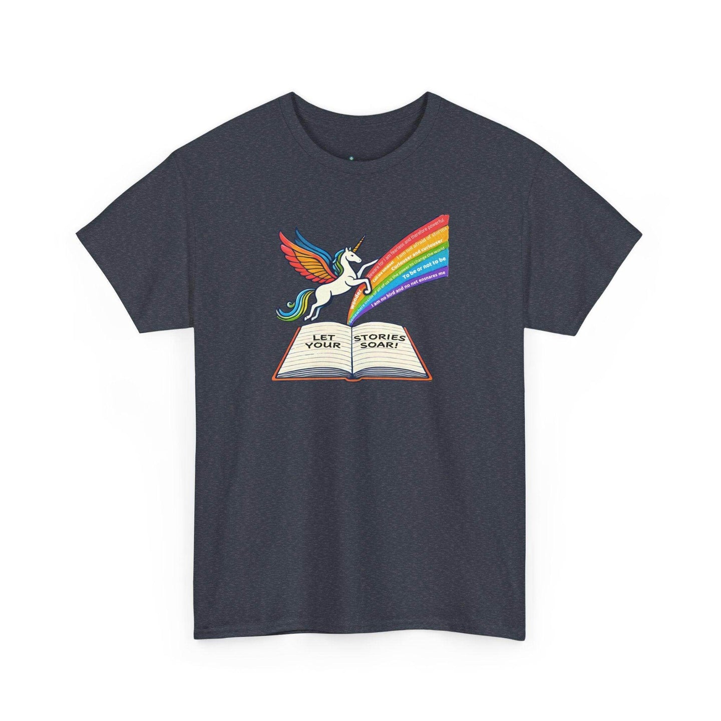 Alicorn Reading - Adult Unisex Heavy Cotton - Brightsee