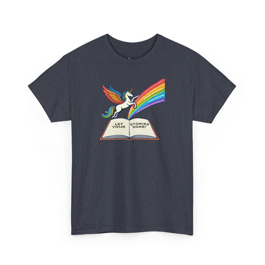 Alicorn Reading - Adult Unisex Heavy Cotton - Brightsee