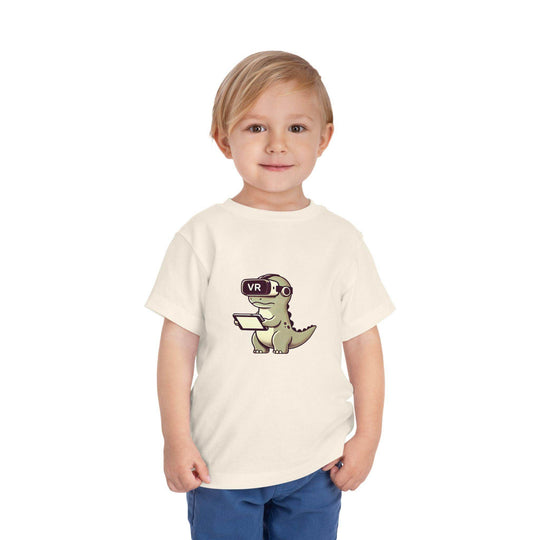 VR Dinosaur - Toddler Short Sleeve Tee - Brightsee