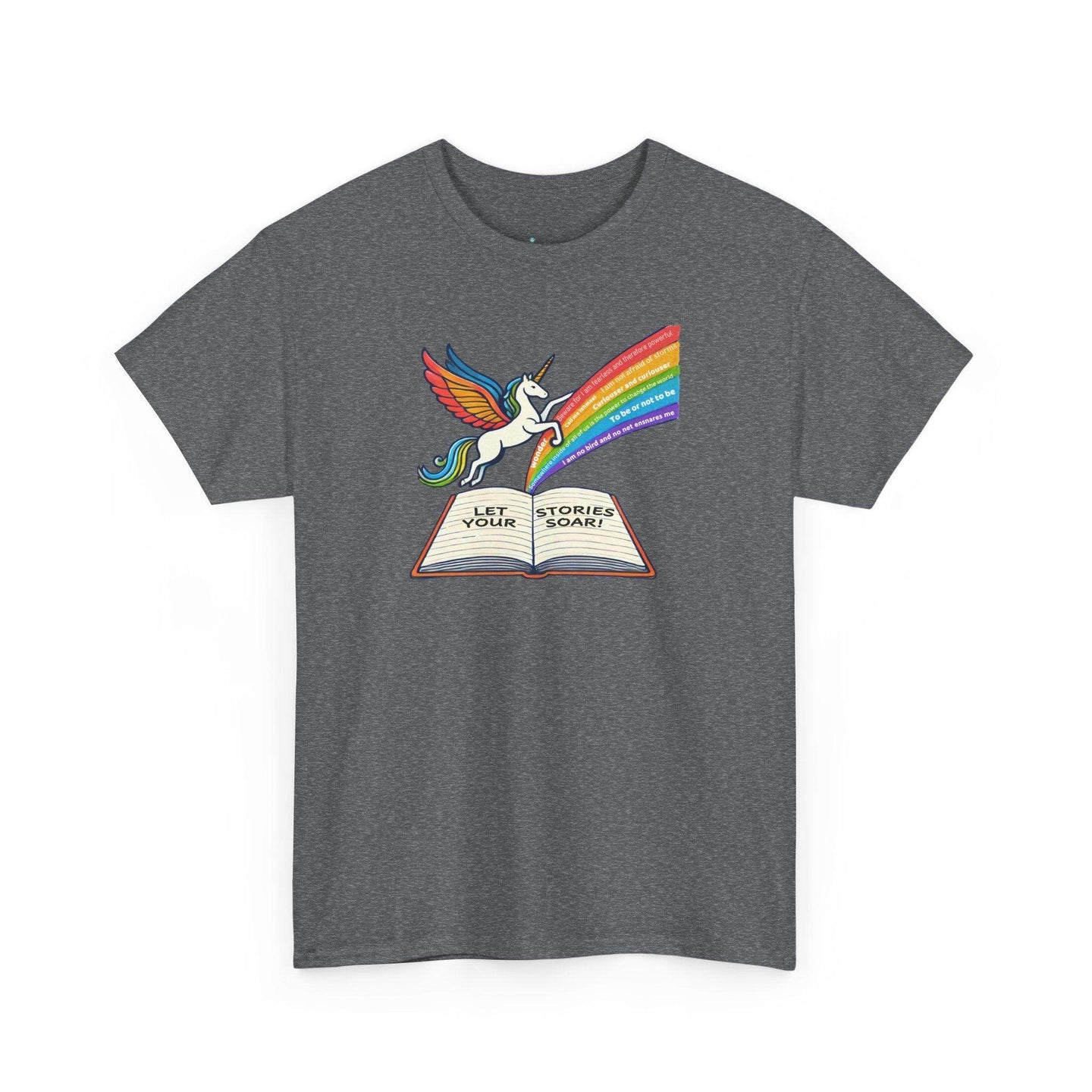 Alicorn Reading - Adult Unisex Heavy Cotton - Brightsee