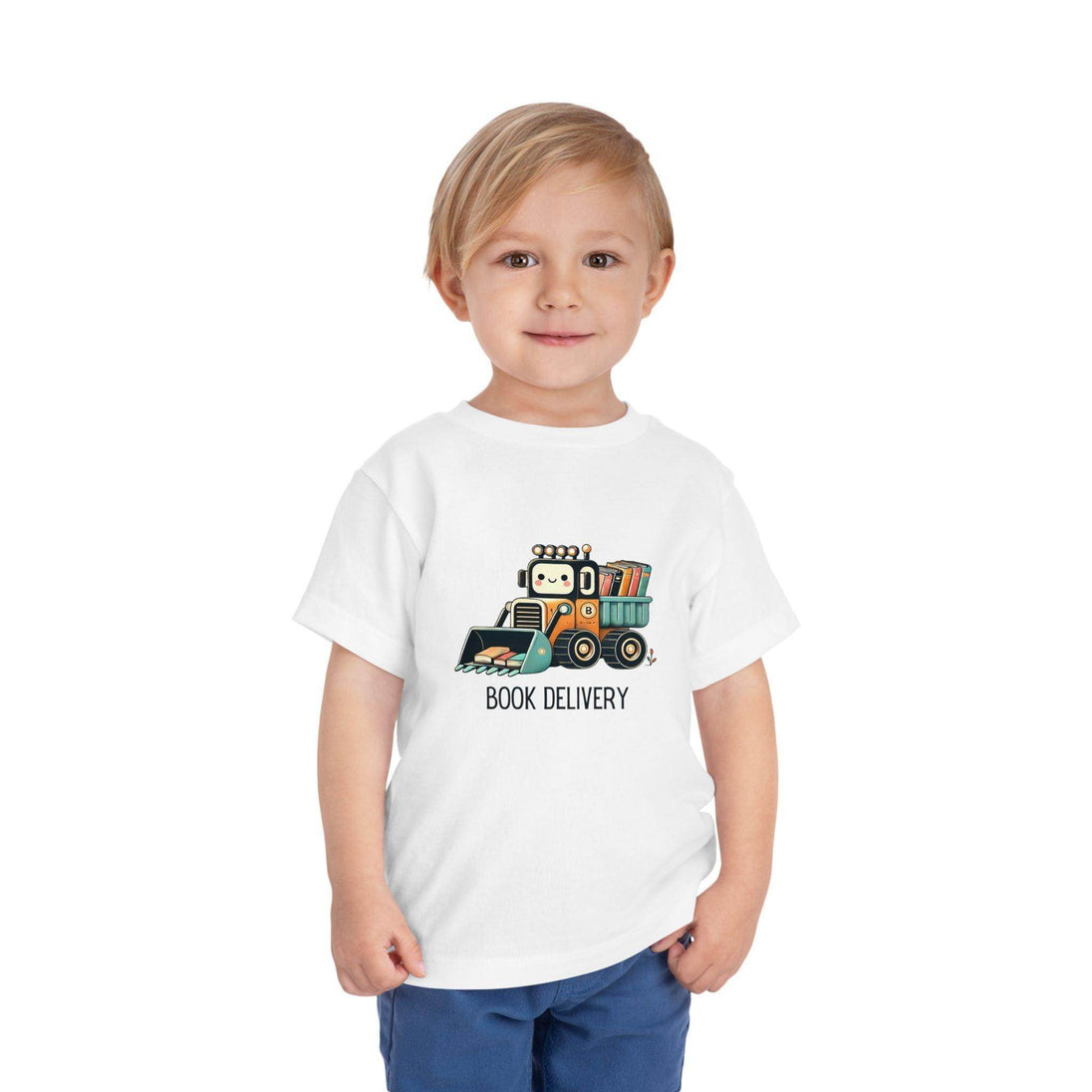 Book Delivery Bulldozer - Toddler Short Sleeve - Brightsee