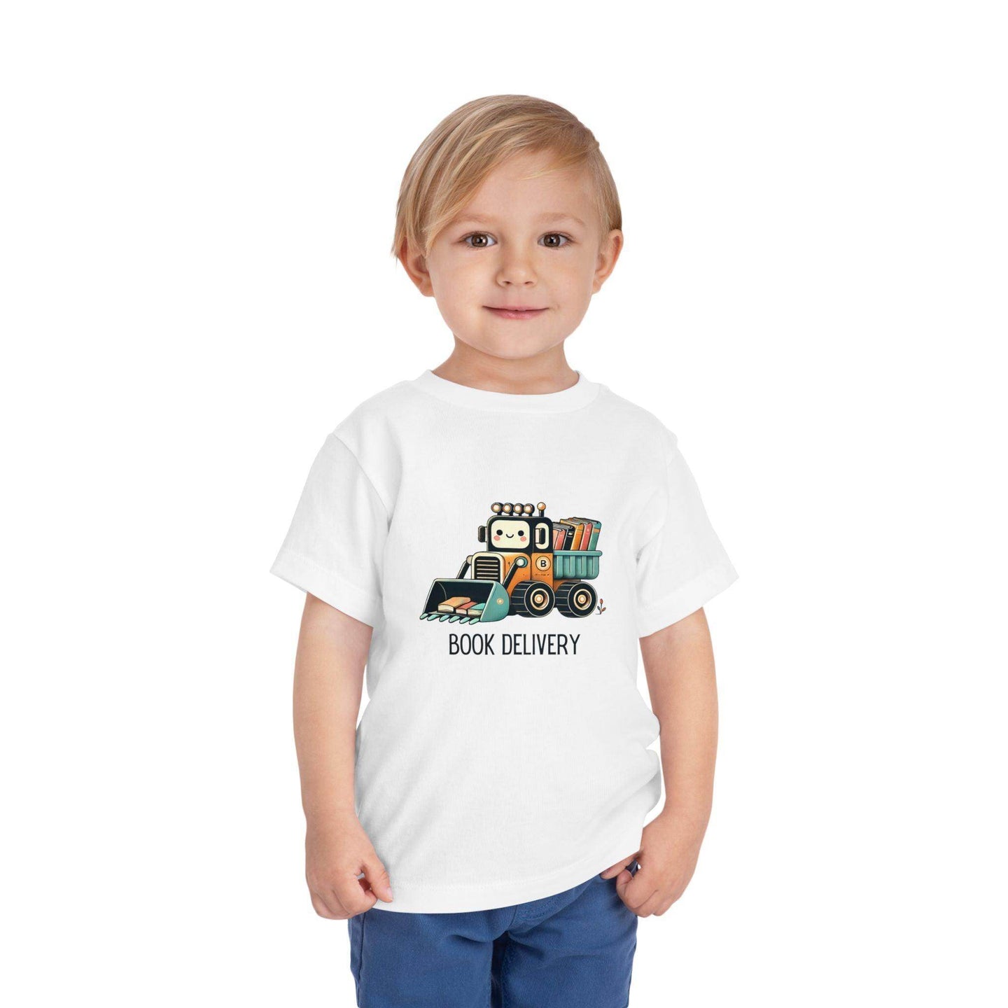 Book Delivery Bulldozer - Toddler Short Sleeve - Brightsee