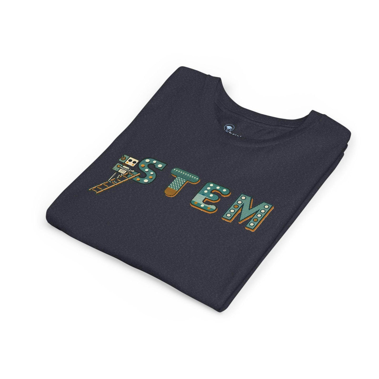 STEM Construction bot on Ladder - Youth Short Sleeve - Brightsee