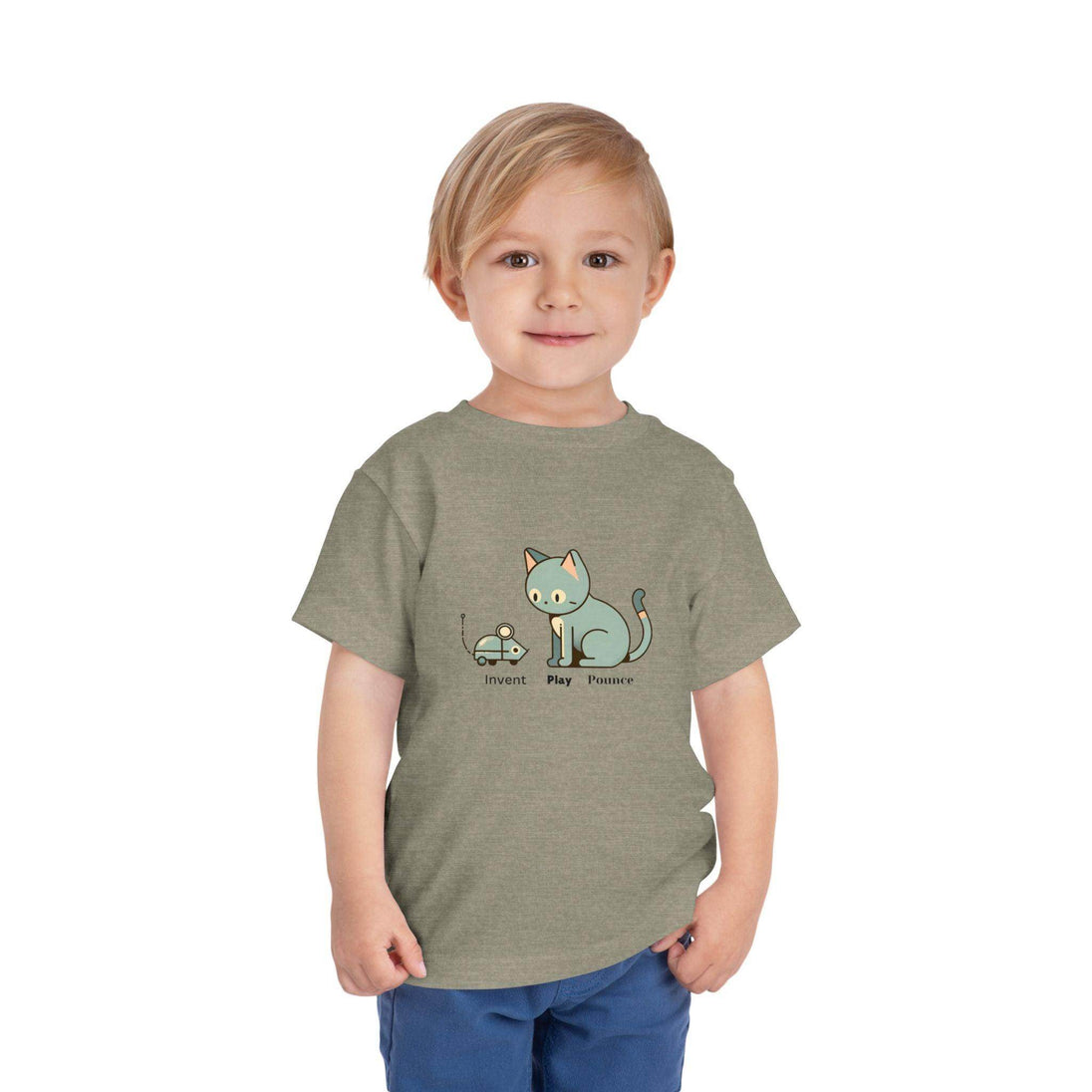 Robot Mouse and Cat - Toddler Short Sleeve - Brightsee