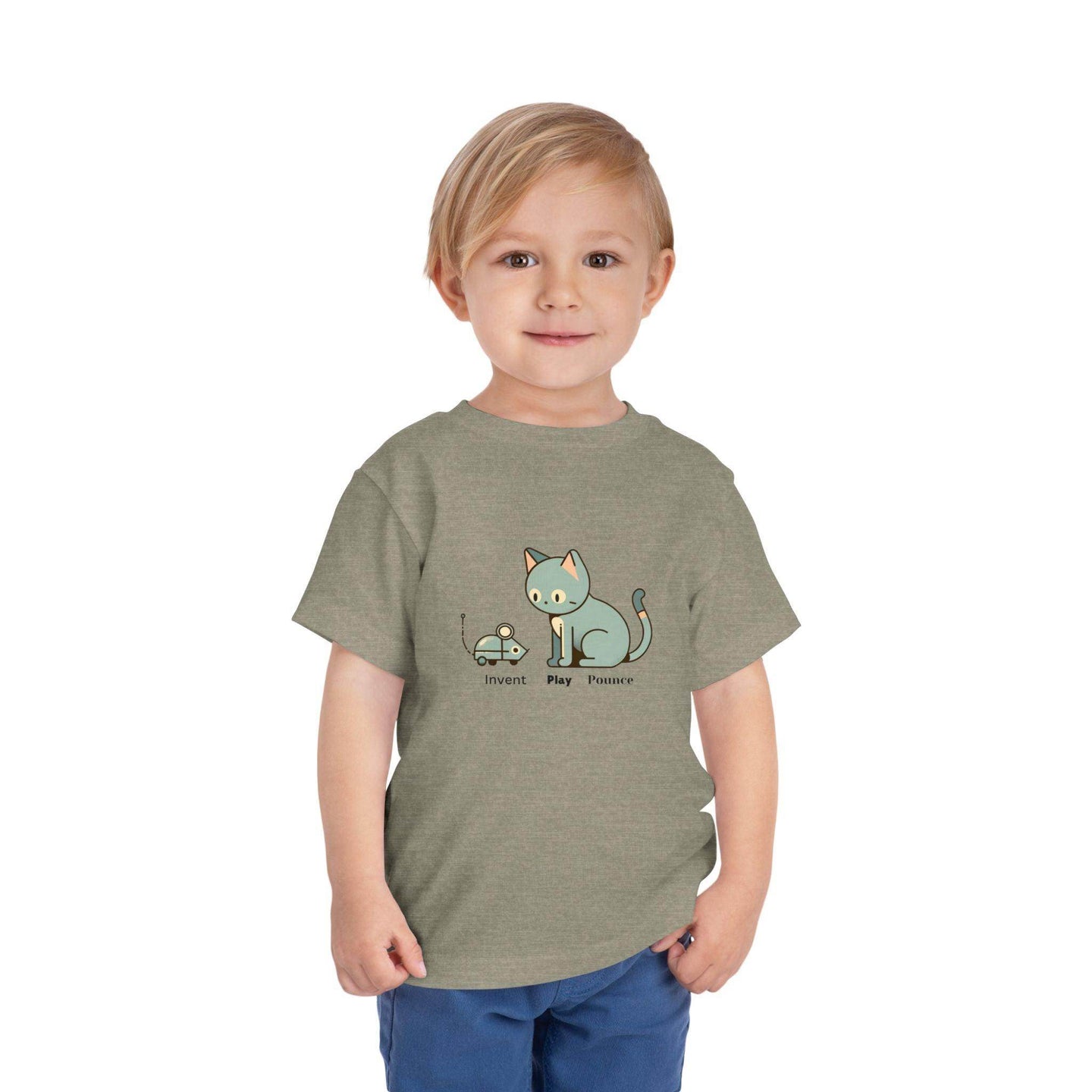 Robot Mouse and Cat - Toddler Short Sleeve - Brightsee