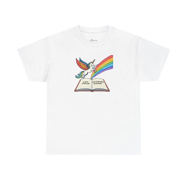 Alicorn Reading - Adult Unisex Heavy Cotton - Brightsee