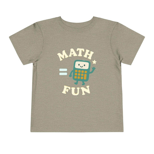 Math is Fun Cute Calculator - Toddler Short Sleeve - Brightsee