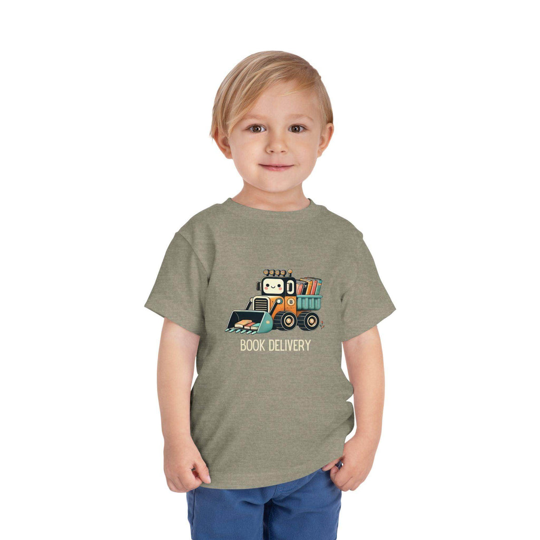 Book Delivery Bulldozer - Toddler Short Sleeve - Brightsee