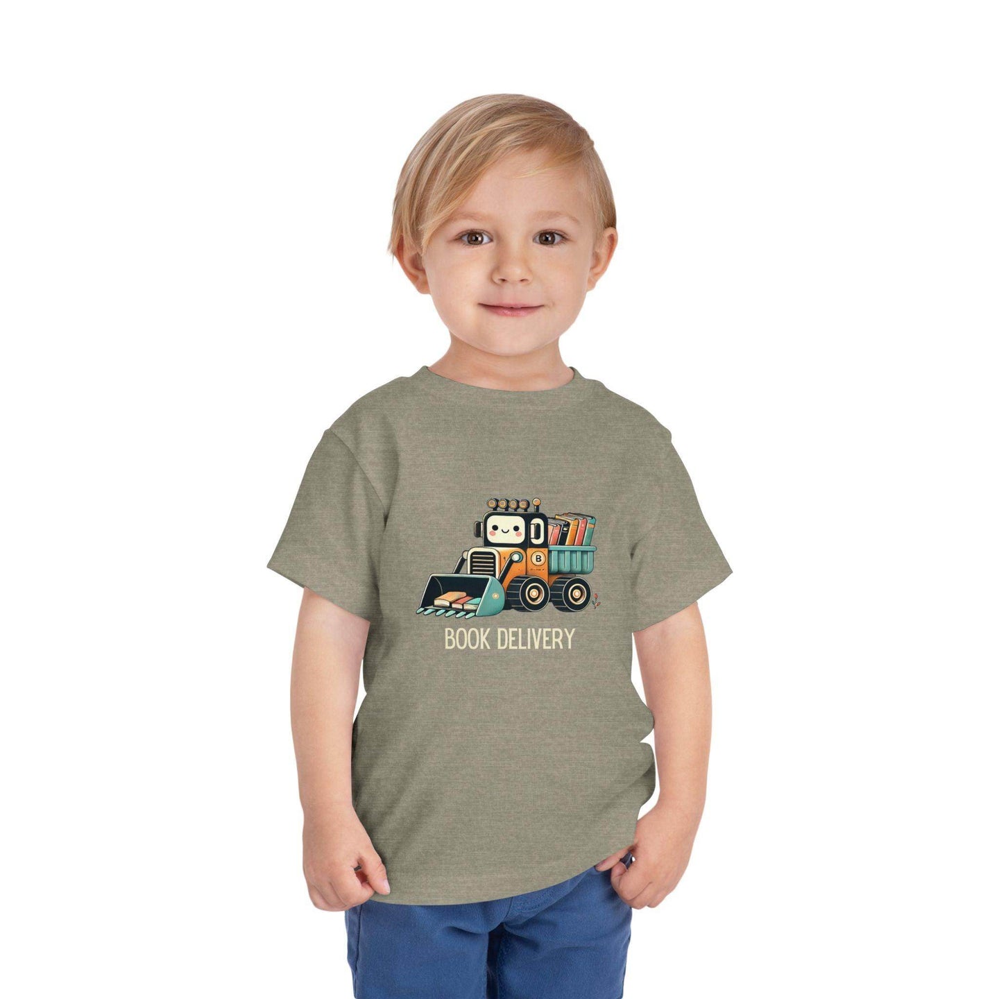 Book Delivery Bulldozer - Toddler Short Sleeve - Brightsee