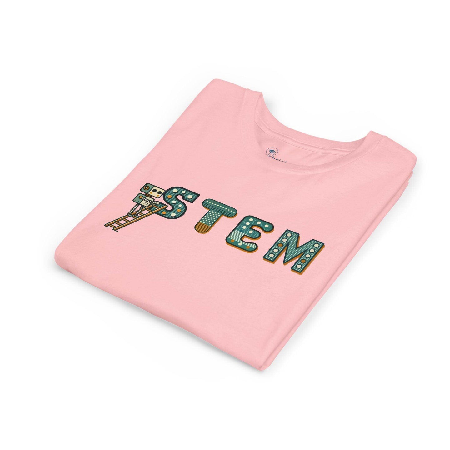 STEM Construction bot on Ladder - Youth Short Sleeve - Brightsee
