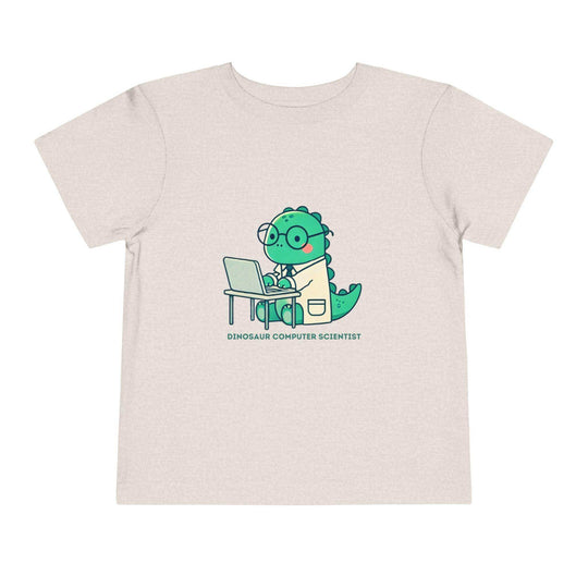 Dino Computer Scientist - Toddler Short Sleeve - Brightsee