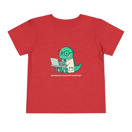 Dino Computer Scientist - Toddler Short Sleeve - Brightsee
