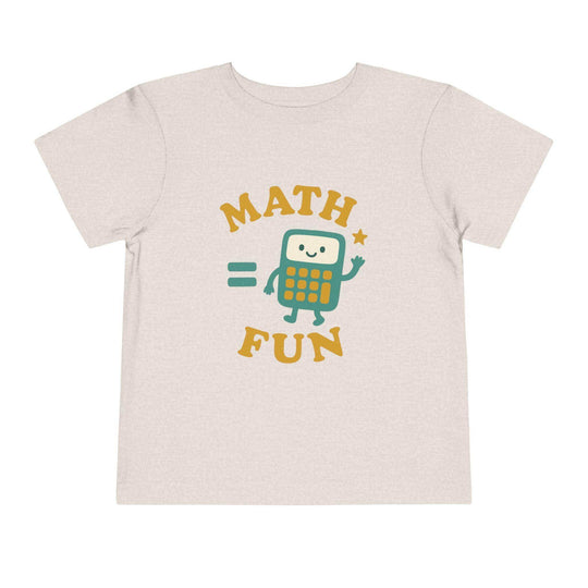 Math is Fun Cute Calculator - Toddler Short Sleeve - Brightsee