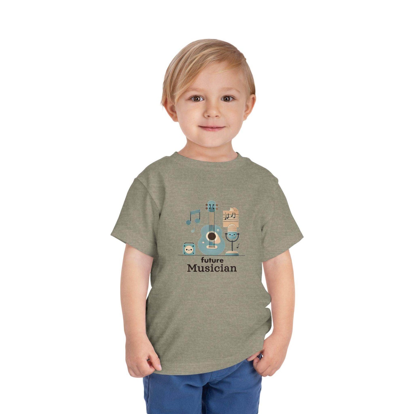 Future Musician Guitar Note - Toddler Short Sleeve - Brightsee
