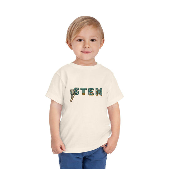 STEM Construction Bot on Ladder - Toddler Short Sleeve - Brightsee